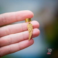 Кафф "Золотое крыло коршуна". Ручная работа 